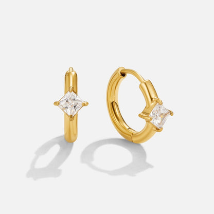 Roselle Close Fit Crystal Huggie Earrings