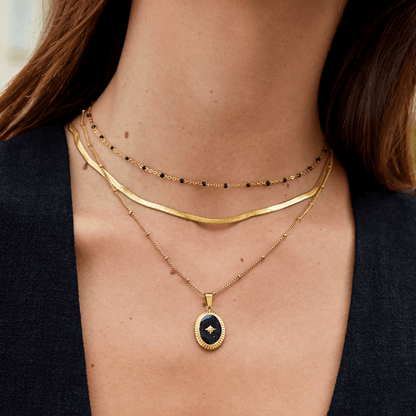 Sarya Flat Snake-Link Gold-Tone Chain Necklace
