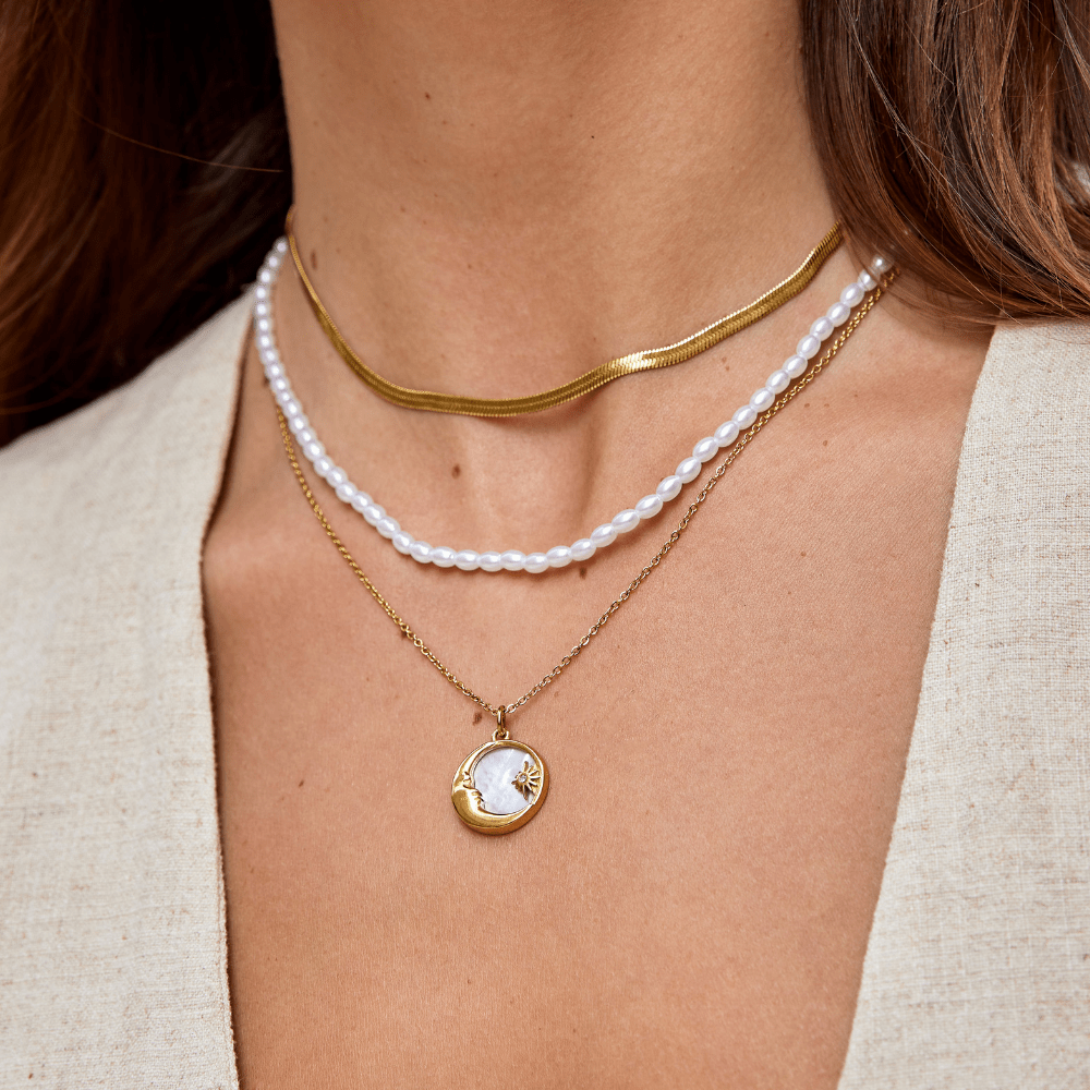 Sarya Flat Snake-Link Gold-Tone Chain Necklace