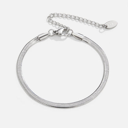 Sarya Sleek Silver-Tone Serpentine Bracelet