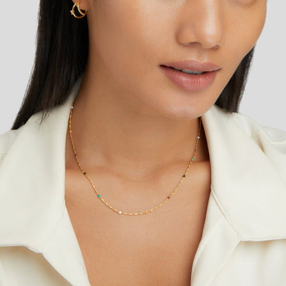 Sasha Mixed Colour Beaded Everyday Necklace