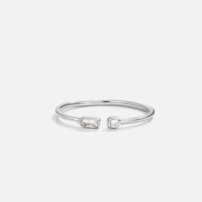 Serena Sparkling Silver-Tone Slim Band Ring
