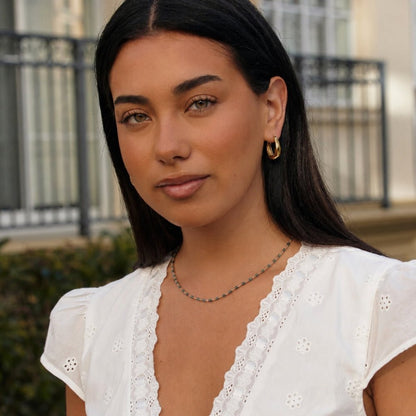 Alashan Cornflower Blue Beaded Necklace