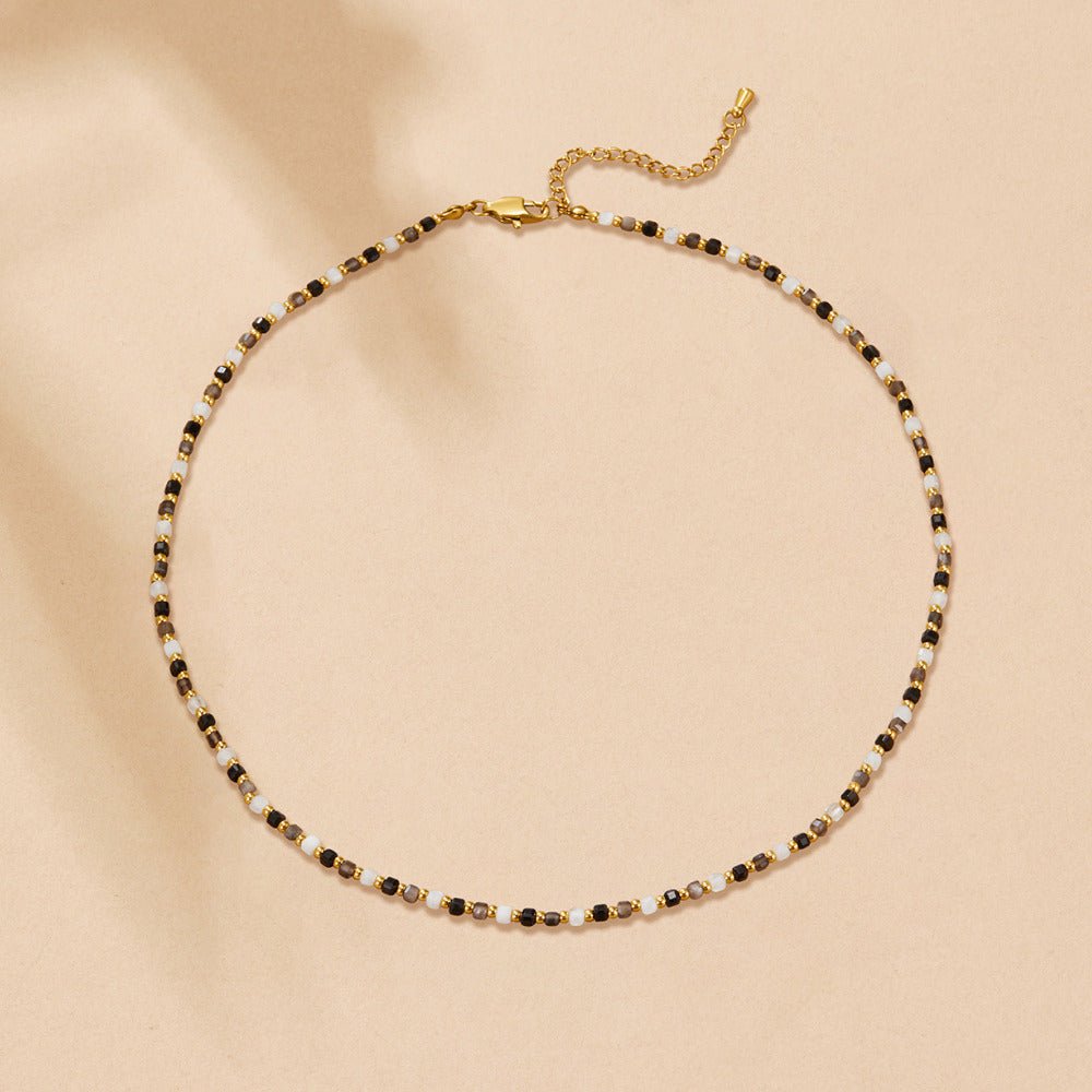 Alashan Monochrome Beaded Fine Chain Necklace