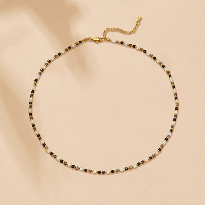 Alashan Monochrome Beaded Fine Chain Necklace