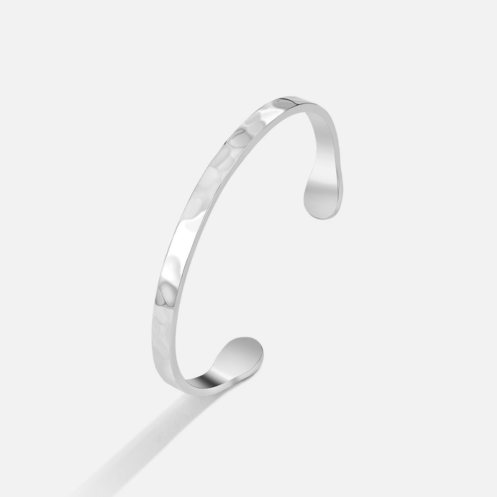 Alexa Cool Smooth Round Silver-Tone Bangle