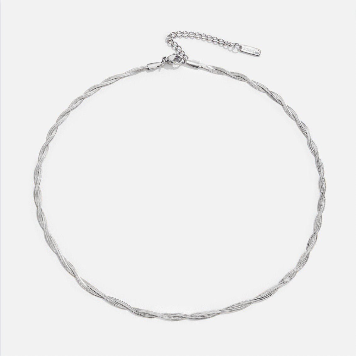 Chiara Twisted Snake Link Silver-Tone Necklace