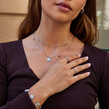 Silver-Tone Endless Loop Everyday Ring