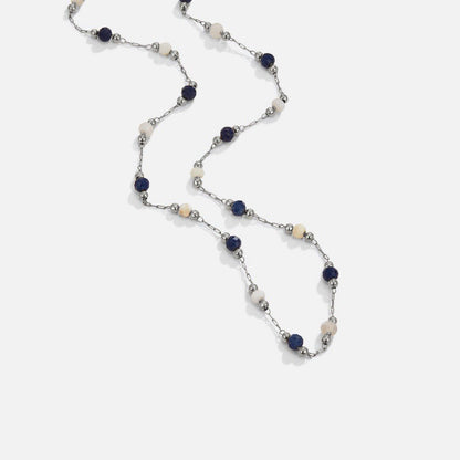 Lulu Midnight Bead Silver-Tone Necklace