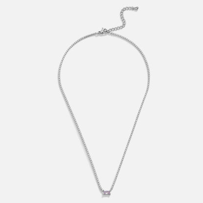 Silver-Tone Clustered Crystal Evening Necklace