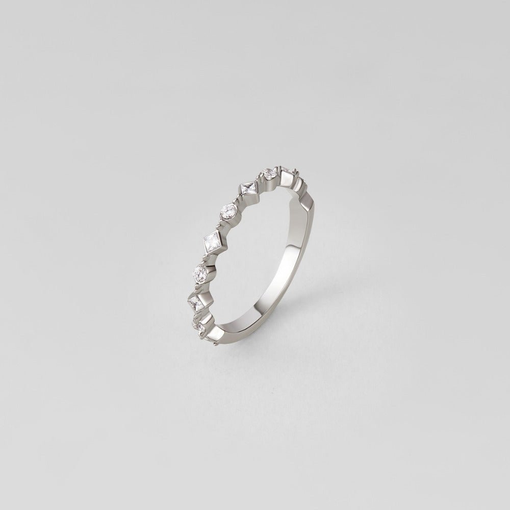 Milana Slim Silver-Tone Ring with Set Crystals