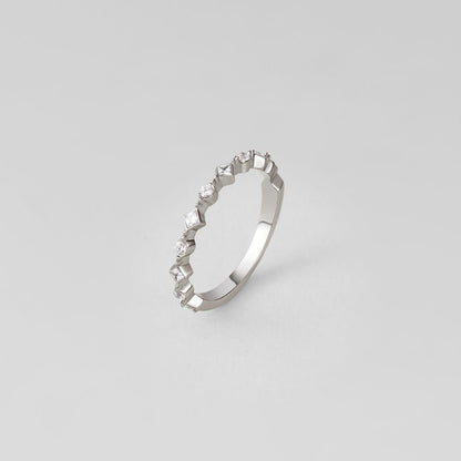 Milana Slim Silver-Tone Ring with Set Crystals