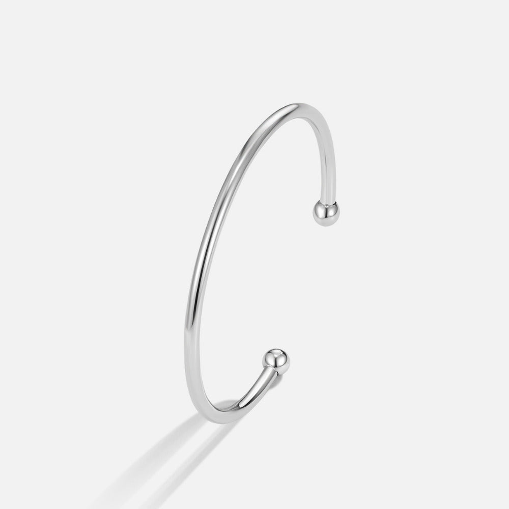 Penelope Polished Silver-Tone Bangle