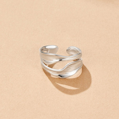 Penelope Smooth Silver-Tone Plain Band Ring