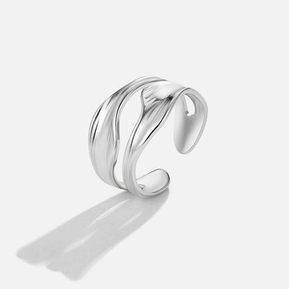 Penelope Smooth Silver-Tone Plain Band Ring