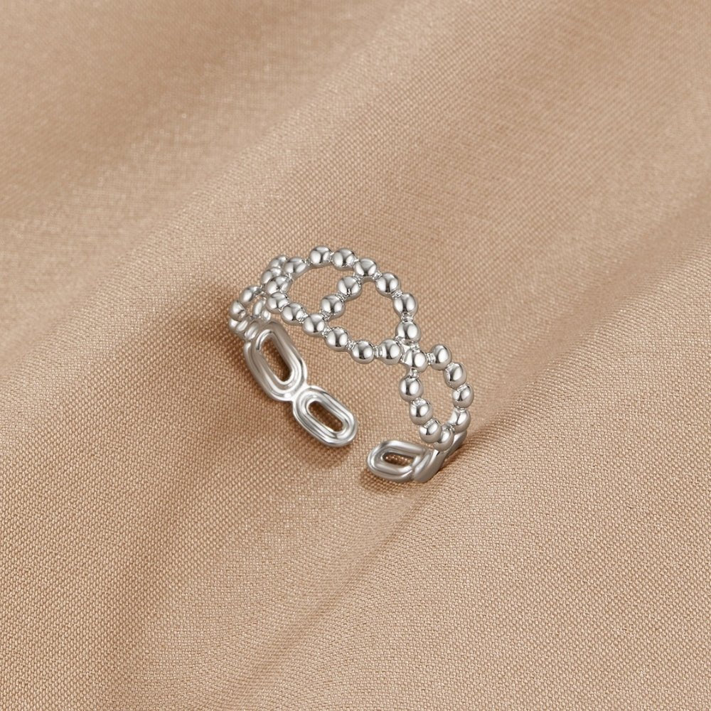 Yulah Chain-Link Ring in a Silver-Tone Finish