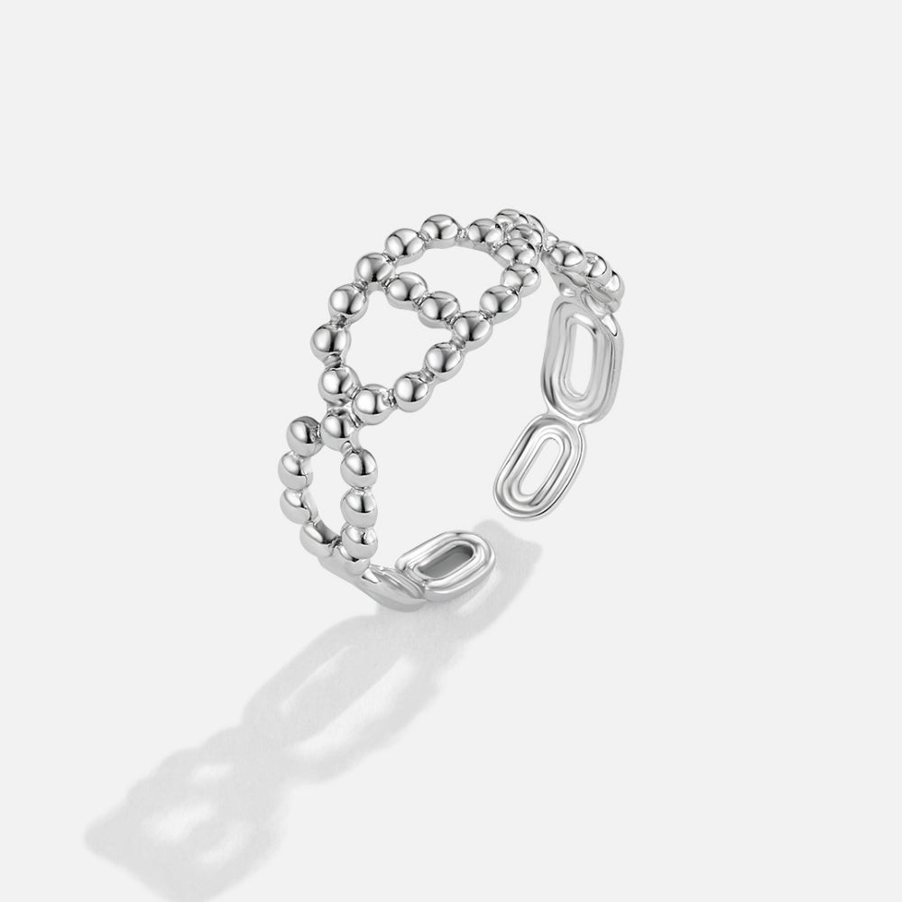 Yulah Chain-Link Ring in a Silver-Tone Finish