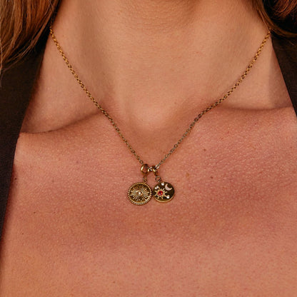 Two-Piece Plain Charm Chain Necklace Set