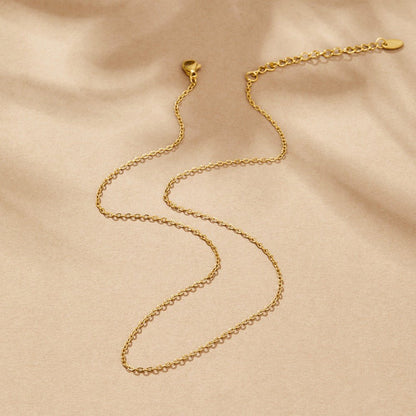 Two-Piece Plain Charm Chain Necklace Set