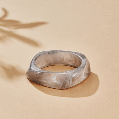 Muted Grey Marbled Bangle