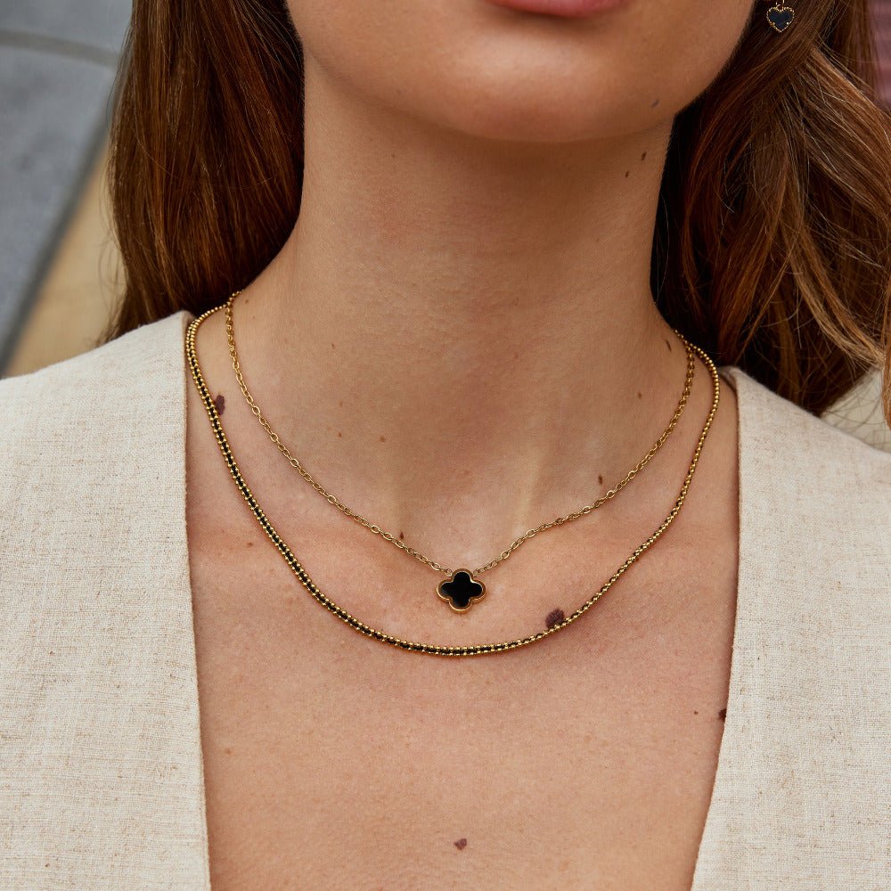 Sofia Tiny Beaded Detail Fine Chain Necklace