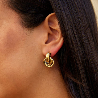Sofia Rope-Twist Hoop Earrings in Gold-Tone