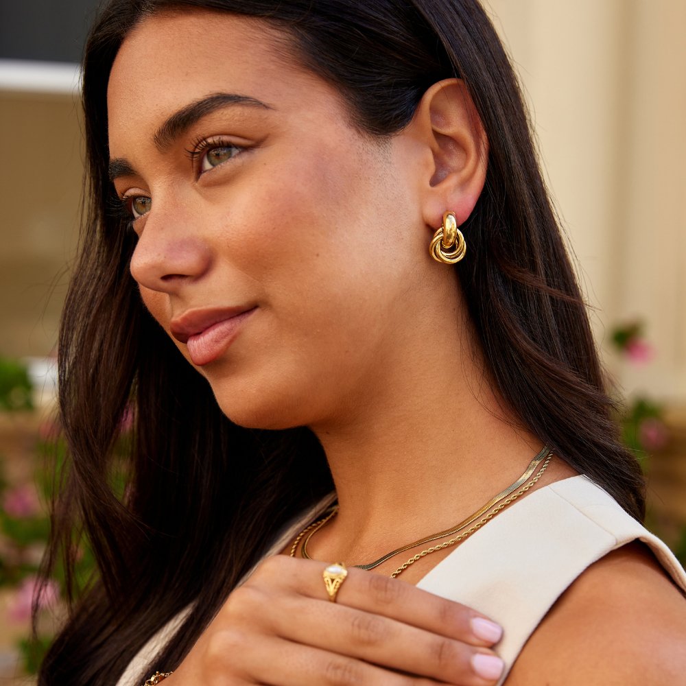 Sofia Rope-Twist Hoop Earrings in Gold-Tone