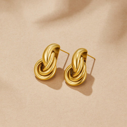 Sofia Rope-Twist Hoop Earrings in Gold-Tone