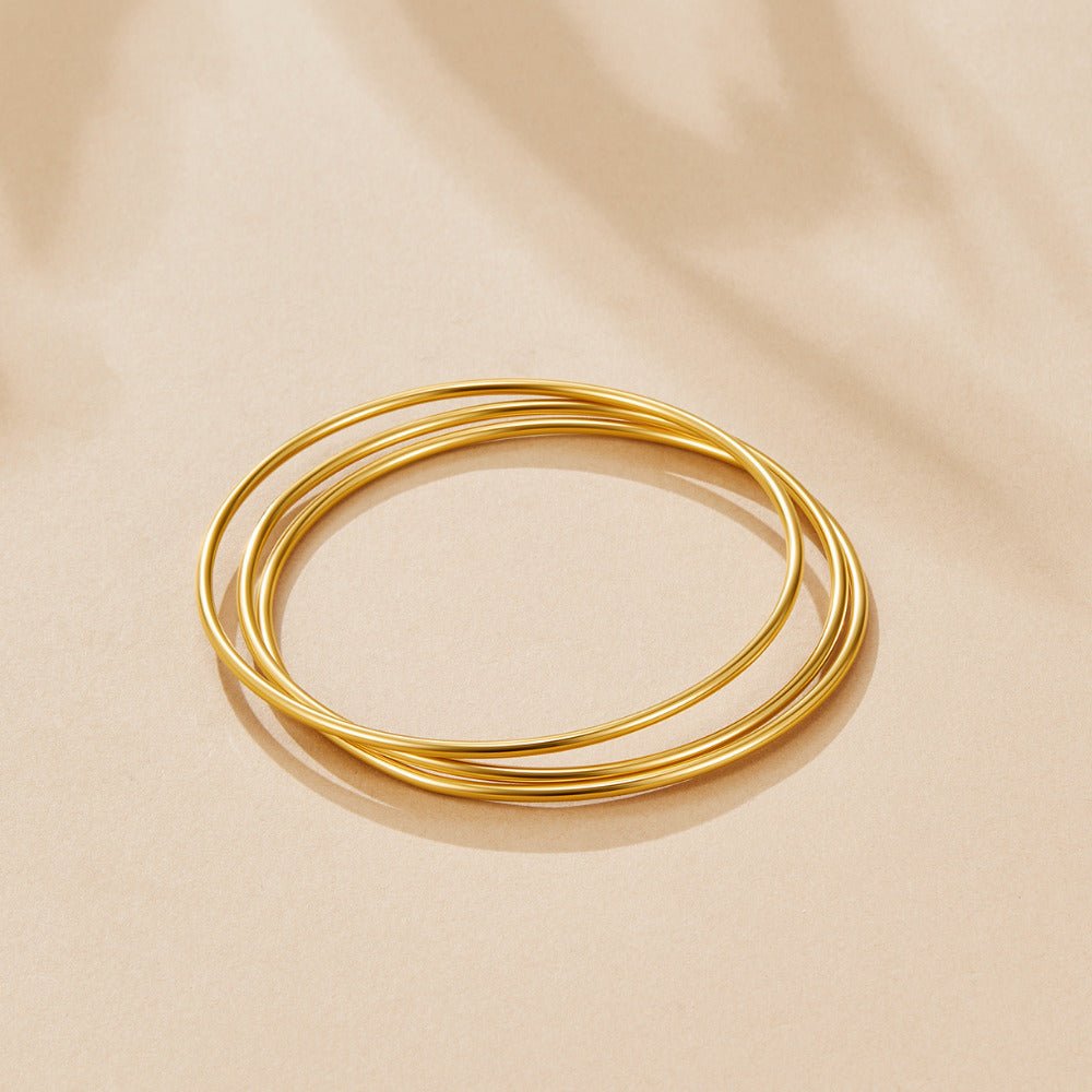 Solana Mixed-Width Gold-Tone Bangle Set