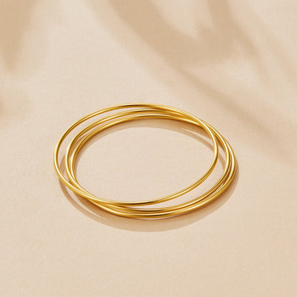 Solana Mixed-Width Gold-Tone Bangle Set