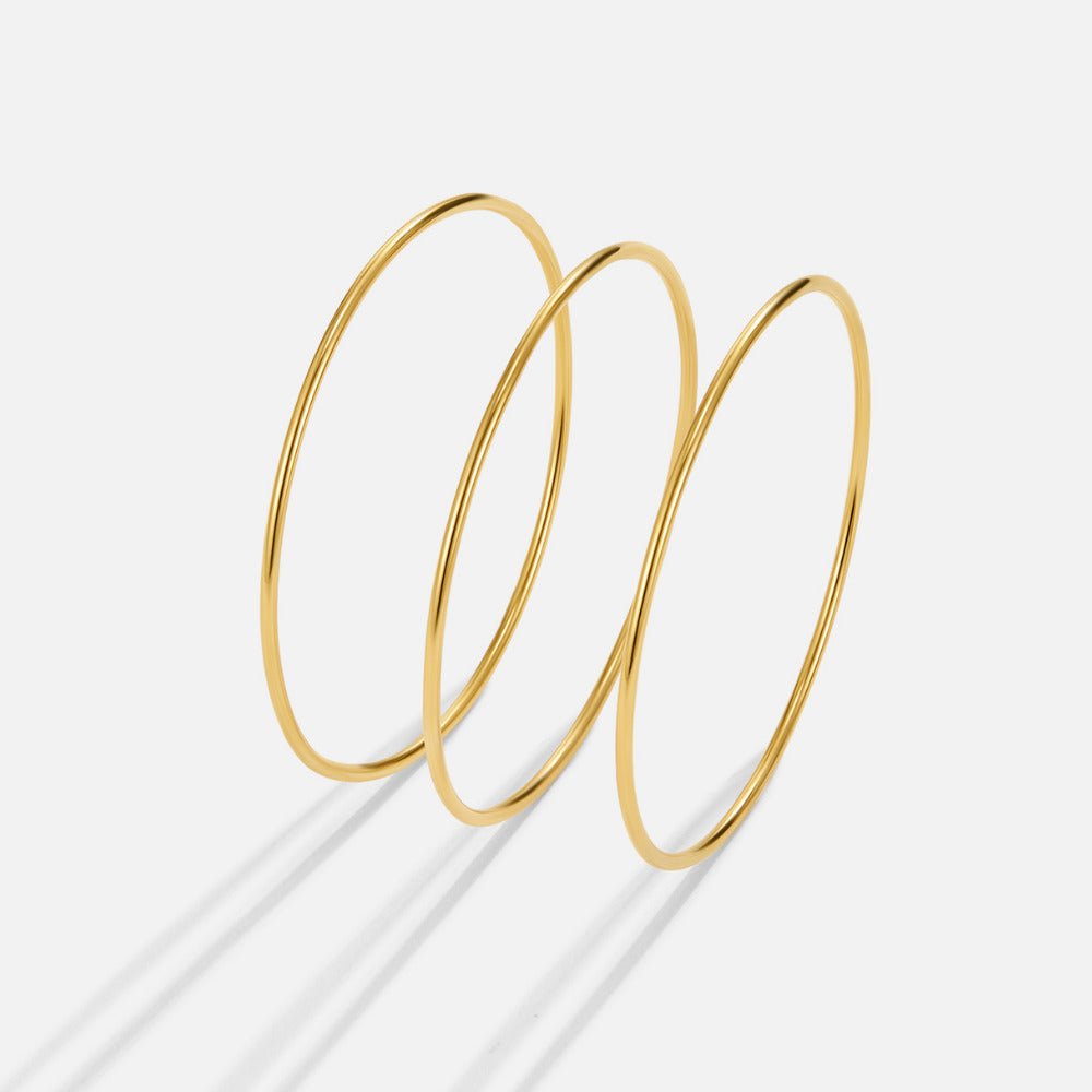 Solana Mixed-Width Gold-Tone Bangle Set
