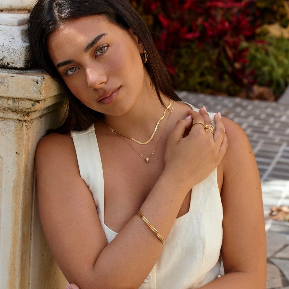 Solana Mixed-Width Gold-Tone Bangle Set