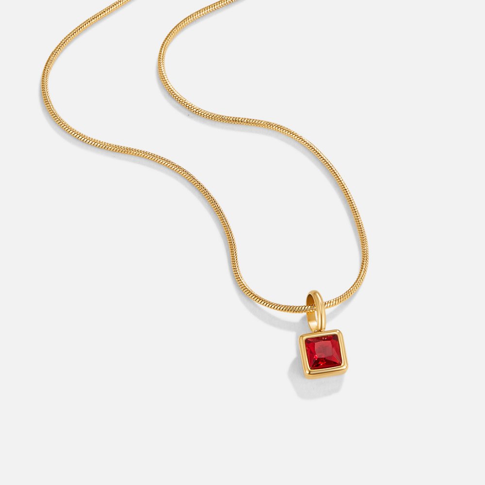 Keepsake Birthstone Square Necklace