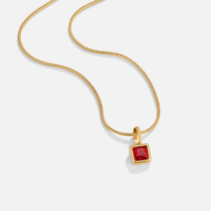 Keepsake Birthstone Square Necklace