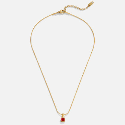 Keepsake Birthstone Square Necklace