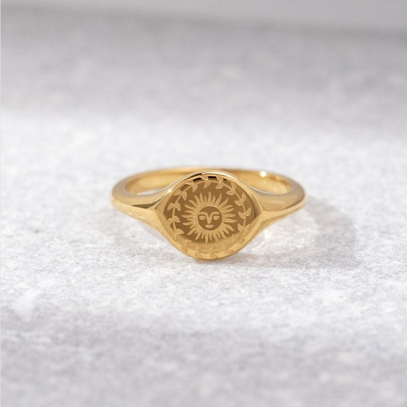 Midsummer Warm Gold-Tone Open Band Ring
