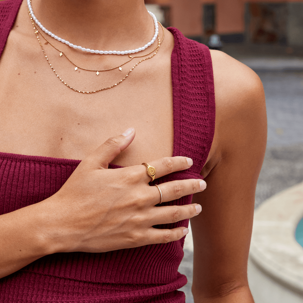 Midsummer Warm Gold-Tone Open Band Ring