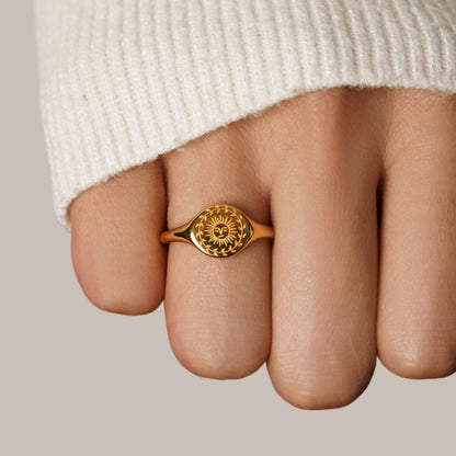 Midsummer Warm Gold-Tone Open Band Ring