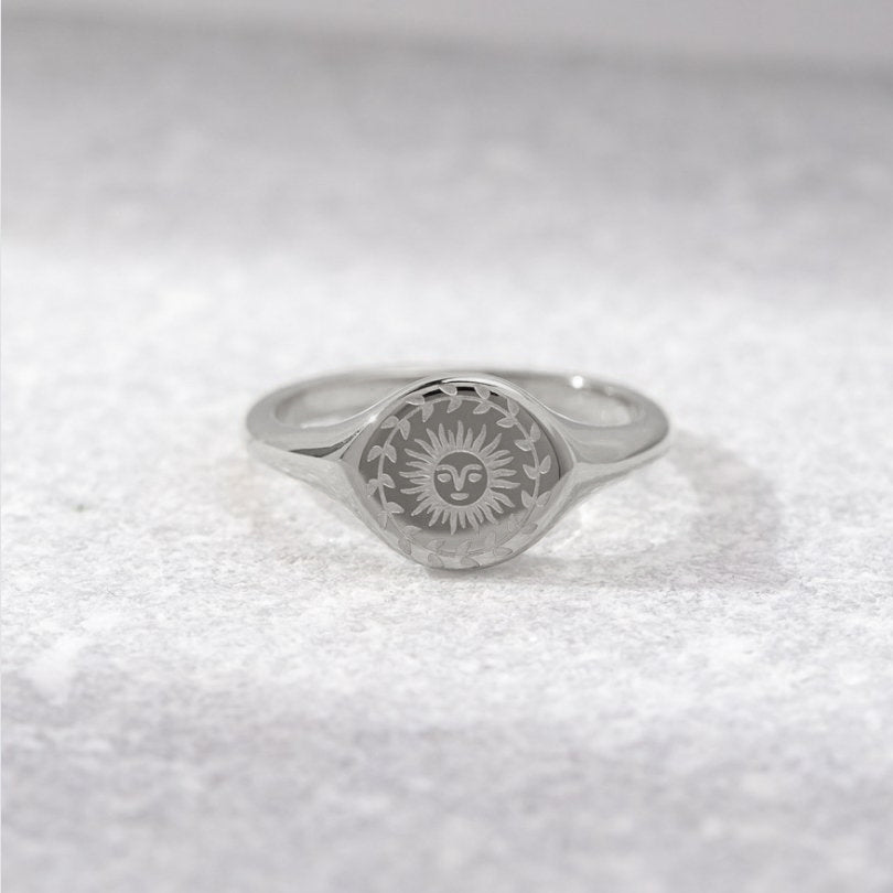 Solstice Sunlit Silver-Tone Slim Ring