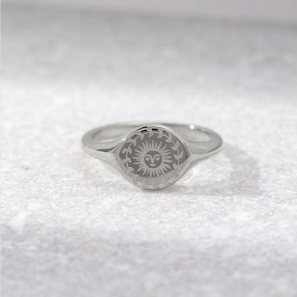 Solstice Sunlit Silver-Tone Slim Ring