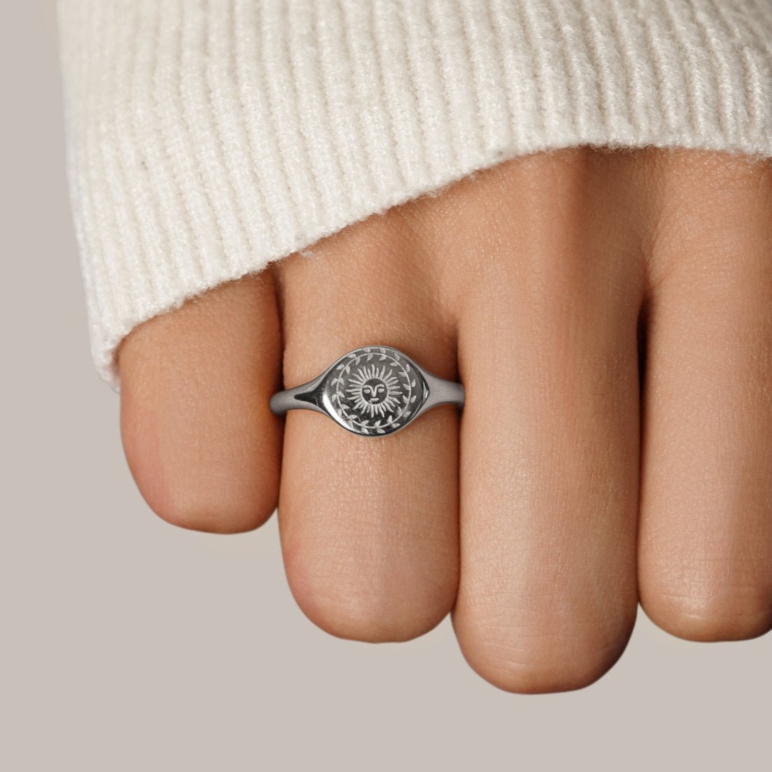 Solstice Sunlit Silver-Tone Slim Ring