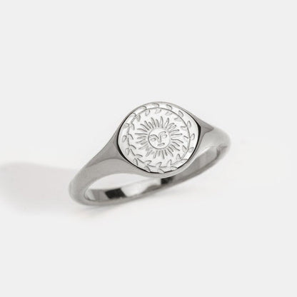 Solstice Sunlit Silver-Tone Slim Ring