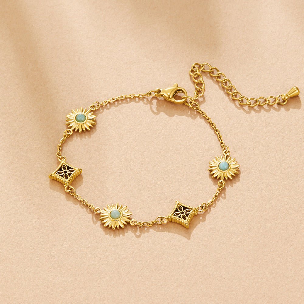 Turquoise Blue Bead Bracelet