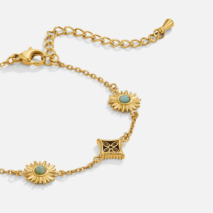 Turquoise Blue Bead Bracelet