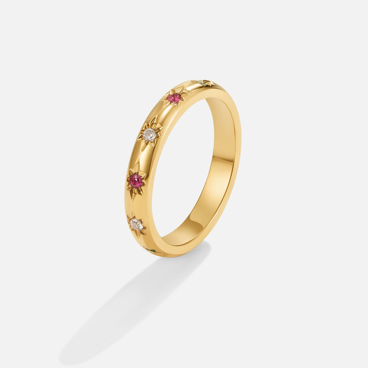 Tali Prism Crystal Lined Slim Band Ring