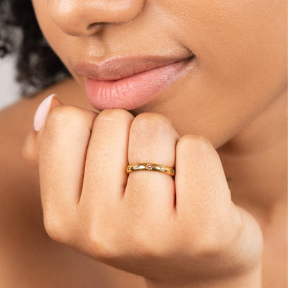 Tali Prism Crystal Lined Slim Band Ring