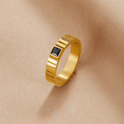 Talia Gold-Tone Ring with a Dark Centre Stone