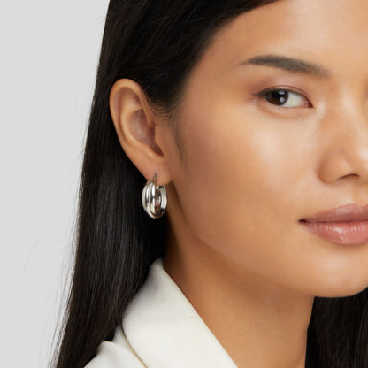 Talia Wear-All-Week Silver-Tone Hoop Earrings