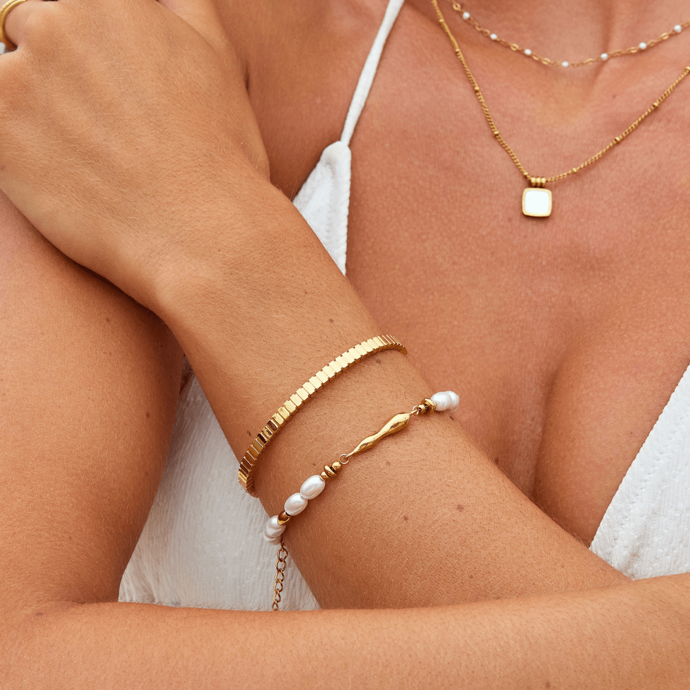 Tara Fine Round Slip-On Gold-Tone Bangle