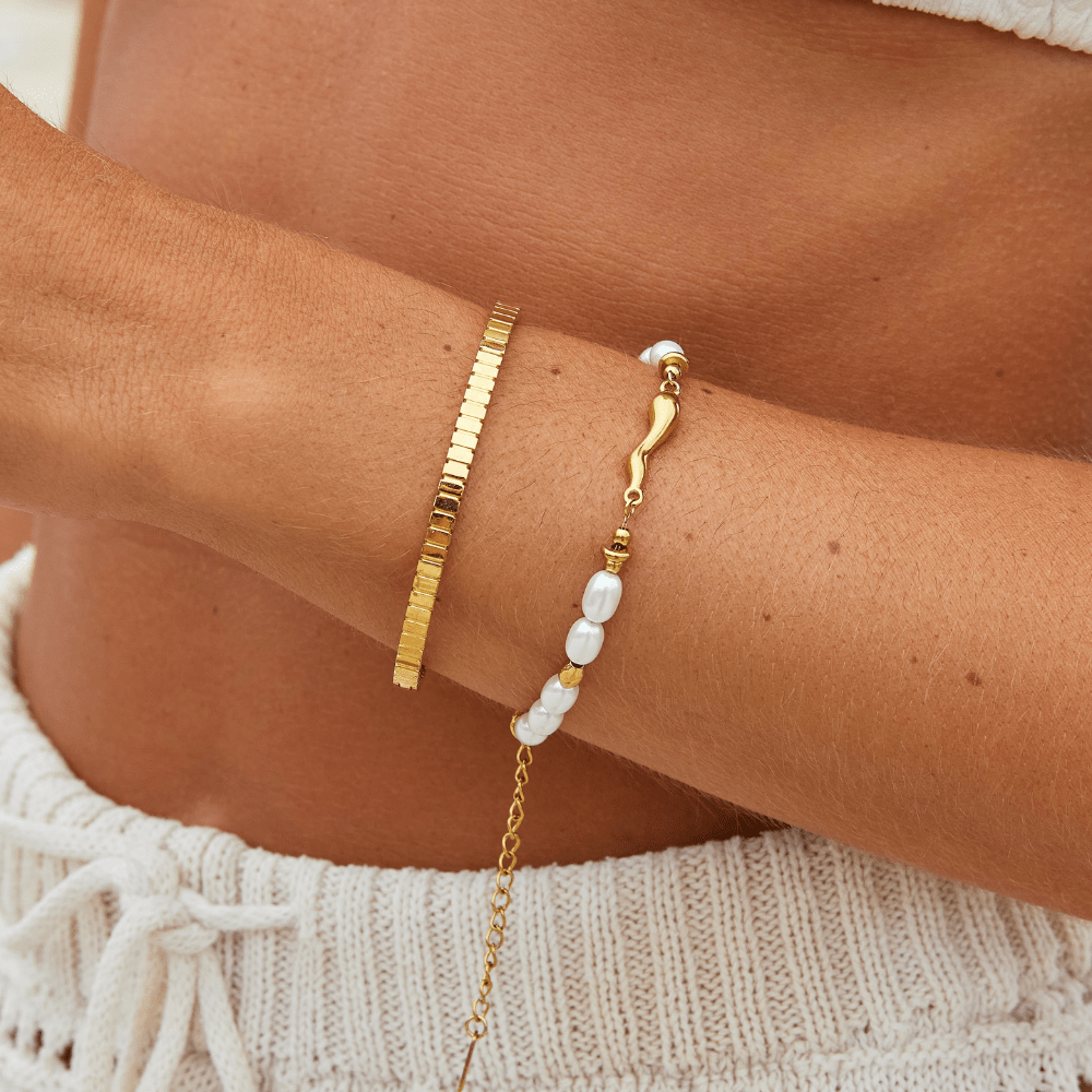Tara Fine Round Slip-On Gold-Tone Bangle